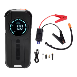 Portable Car Jump Starter with Tire Inflator Bike Compatible